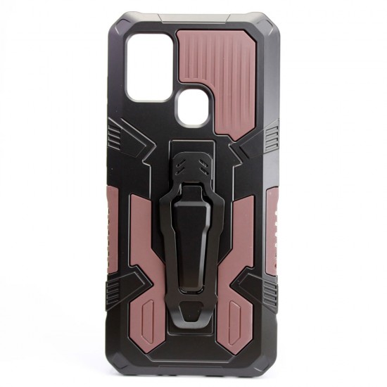 Capa Silicone Tpu Kickstand Heavy Duty Hibrid Samsung A21s 5g Marron Suporte Poro Cinto Anti-choque Capa Silicone Tpu Kickstand Heavy Duty Hibrid Samsung A21s 5g Marron Suporte Poro Cinto Anti-choque