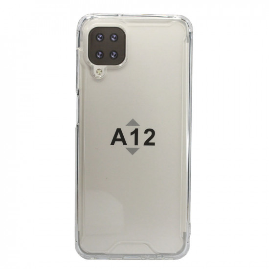 Capa Silicone Dura Anti-Choque Samsung Galaxy A12 Transparente