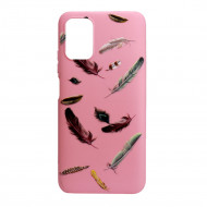 Silicone Cover Shining Gel Case Xiaomi PocoM3 Pink Feathers