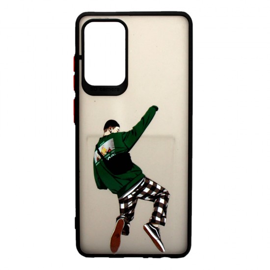 Silicone Gel Bumper Samsung Galaxy A52 5g Black Dancing Man