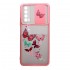 Capa Silicone Gel Bumper Huawei P Smart 2021 / Y7a Rosa Borboleta E Protetor De Camera