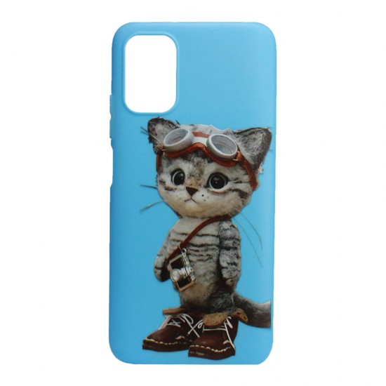 Capa Silicone Gel Xiaomi Poco M3 Azul Cat