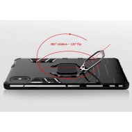 Capa Silicone Tpu Com Anel De Dedo Magnético Samsung Galaxy M21 Preto Armor