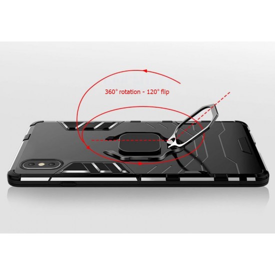 Capa Silicone Anti-Choque Armor Carbon Samsung Galaxy A32 5g A326 Preto Ring Armor Case