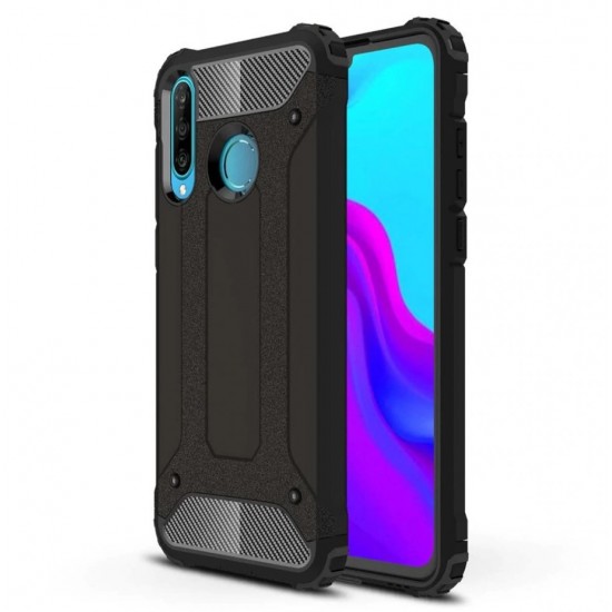 Capa Silicone Anti-Choque Armor Carbon Huawei P40 Lite E / Y7p Preto