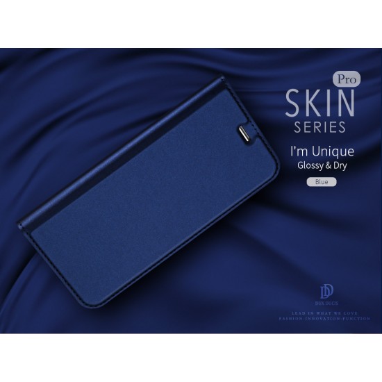 Flip Cover Para Apple Iphone 12 / 12 Pro Blue Dux Ducis Skin Pro