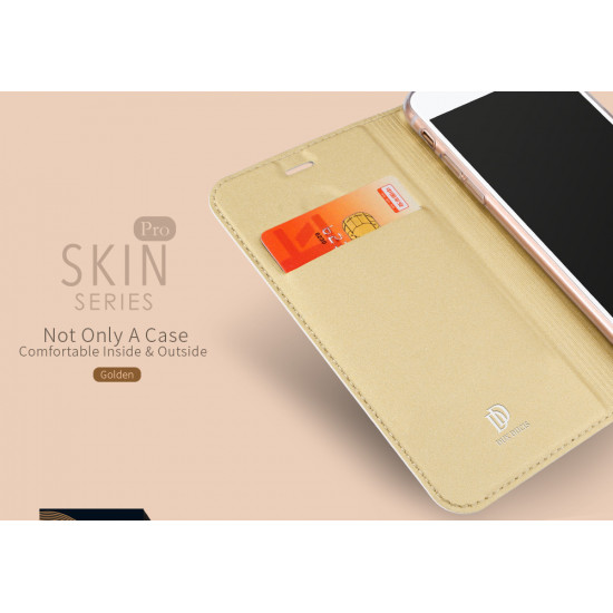 Flip Cover Para Samsung Galaxy A42 5g / A426 Gold Dux Ducis Skin Pro