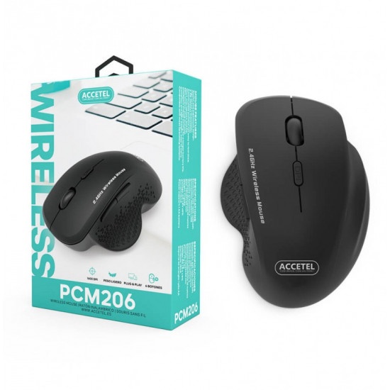 Mouse Wireless Accetel Pcm206 Black
