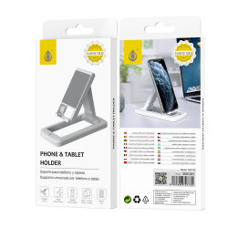 Suporte One Plus Ne5132 Silver Para Phones And Tablets Rotatable 90 Degree, Silicone Mat