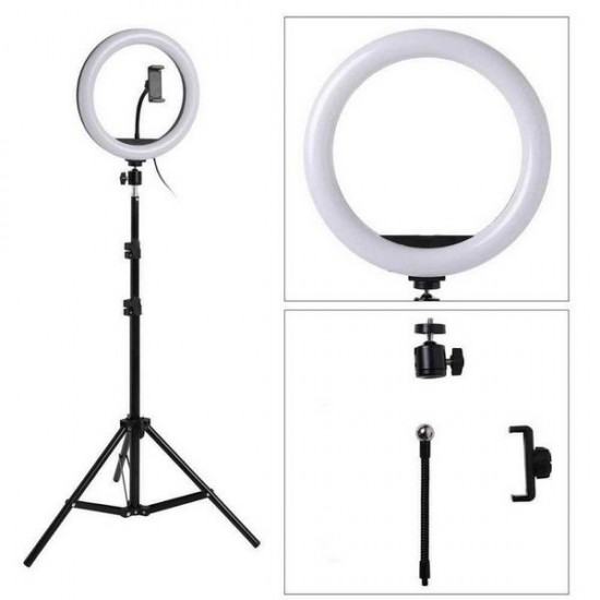 Ring Light Oem Dx-200 Black With Tripod Stand, 8 "Ring Fill Light, Multiple Color Temperature And Beauty Face