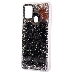 Bling Glitter Design Silicone Case Samsung Galaxy A21s / A217 Black