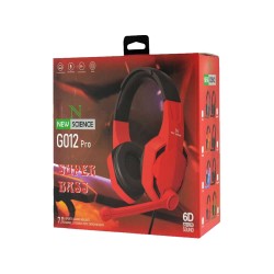 Auscultador New Science G012 Pro Vermelho 7.1 Surround Sound, Hd Microphone