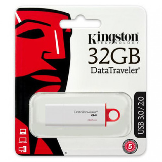 Pendrive Kingston 32gb G4 Usb Flash 3.0/2.0 Branco