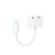 Lightning To Headphone Jack Adapter New Science Y-05 White 3.5mm And Lightning Lightning To Headphone Jack Adapter New Science Y-05 White 3.5mm And Lightning