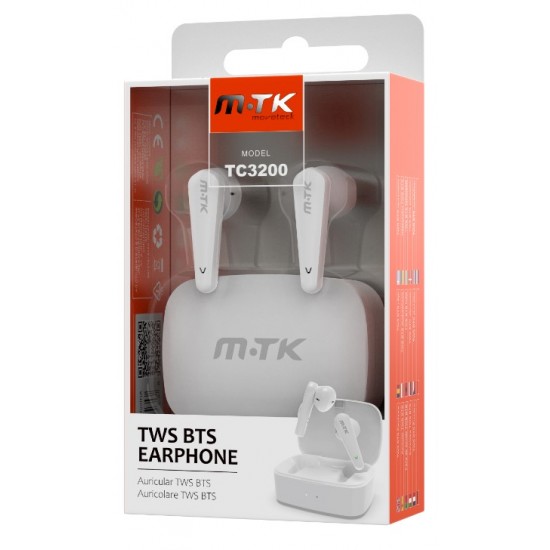 Earbuds Mtk Tc3200 300mah/35mah 15hours/4hours White