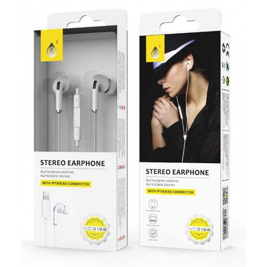 One Plus Headphones Nc3156 Branco Para Iphone 7/8/x/xs