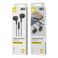 AURICULAR ONE PLUS C5146 BLACK 3.5MM PLUG 1.2M LENGHT