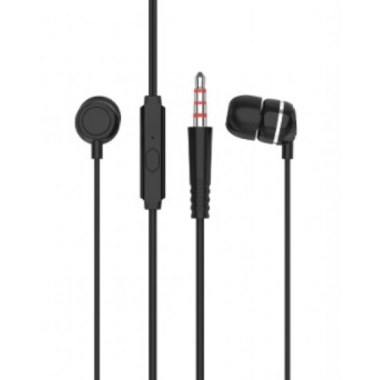 Earphones ONE PLUS NC3148 BLACK 3.5MM PLUG TYPE HIGH SOUND QUILTY WITH MICROPHONE