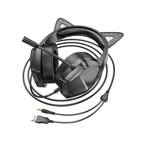 Borofone BO106 Black 3.5mm 2m Cat Ear Gaming Headset Borofone BO106 Black 3.5mm 2m Cat Ear Gaming Headset