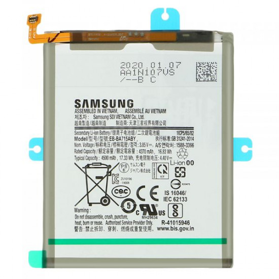 Battery Samsung Galaxy A71/A715/Eb-Ba715aby 4500mah 3.86v 17.33wh