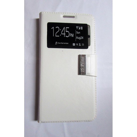 Capa Flip Cover Com Janela Samsung Galaxy J5 Prime Branco