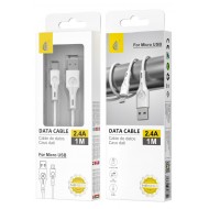 Cabo De Dados One Plus Nb1253 Branco 2.4a 1m Micro Usb