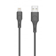 Data Cable One Plus NB1255 Lightning Cable 2.4A 1m Black For Iphone 8/X/12/13