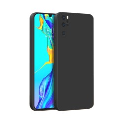 Funda De Gel De Silicona Huawei P30 Pro Negro Con Protector De Cámara