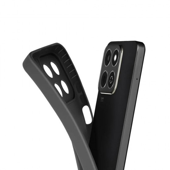 Funda De Gel De Silicona Huawei Honor 200 Smart Negro Con Protector De Cámara Funda De Gel De Silicona Huawei Honor 200 Smart Negro Con Protector De Cámara