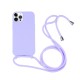 Capa Silicone Apple Iphone 16 Pro Max Lilás Com Corda Capa Silicone Apple Iphone 16 Pro Max Lilás Com Corda