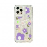 Capa Silicone Apple Iphone 13 Pro Transparente Com Protetor De Câmera Summer Time