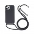 Apple Iphone 16 Pro Black Silicone Case With String
