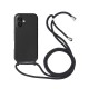 Capa Silicone Apple Iphone 16 Plus Preto Com Corda Capa Silicone Apple Iphone 16 Plus Preto Com Corda