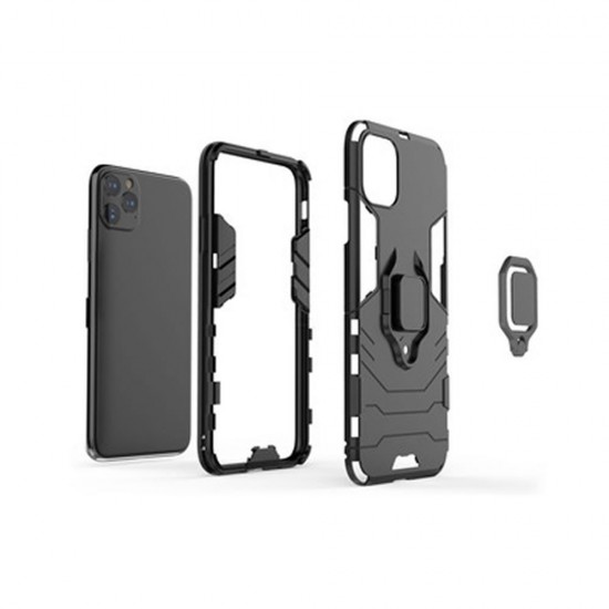 Capa Silicone Anti-Choque Armor Carbon Apple Iphone 12/12 Pro Preto Ring Armor Case Capa Silicone Anti-Choque Armor Carbon Apple Iphone 12/12 Pro Preto Ring Armor Case