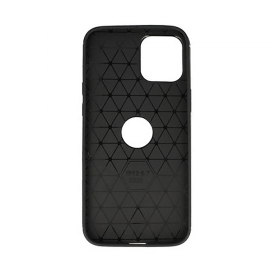 Funda De Gel De Silicona Carbon Apple Iphone 12 Pro Max Negro Funda De Gel De Silicona Carbon Apple Iphone 12 Pro Max Negro