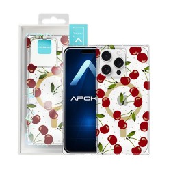 Capa Silicone Tpu Apple Iphone 16 Pro Max Transparente Cereja Magsafe