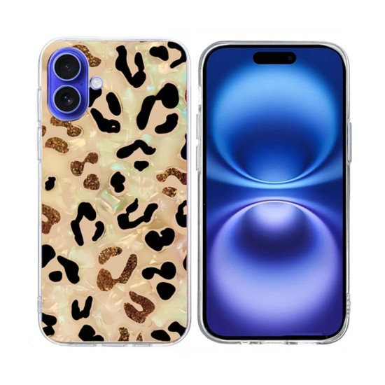 Capa Silicone Tpu Apple Iphone 16 Plus Amarelo Leopardo Capa Silicone Tpu Apple Iphone 16 Plus Amarelo Leopardo