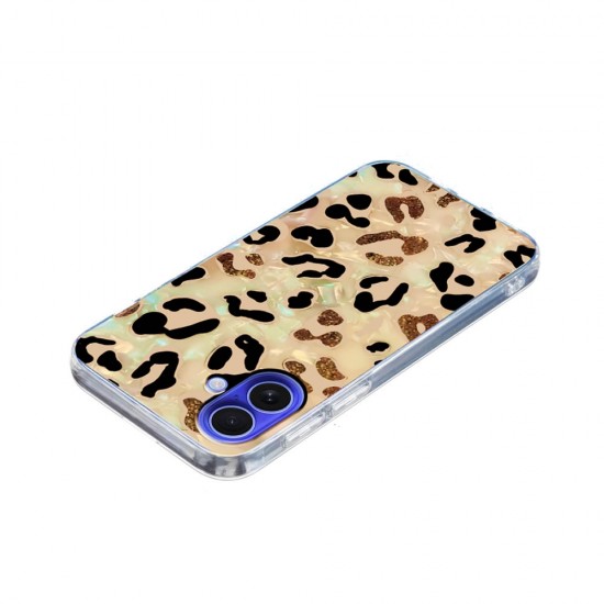 Capa Silicone Tpu Apple Iphone 16 Plus Amarelo Leopardo Capa Silicone Tpu Apple Iphone 16 Plus Amarelo Leopardo