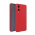 Capa Silicone Samsung Galaxy S25 Edge Vermelho Com Protetor De Câmera