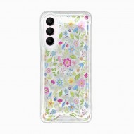 Capa Silicone Dura Anti-Choque Samsung Galaxy A36/Galaxy A56 Transparente Flor D2