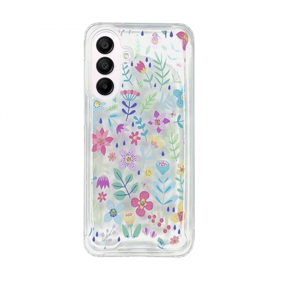 Funda De Silicona Antigolpes Samsung Galaxy A36/Galaxy A56 Transparente Flor D3 Funda De Silicona Antigolpes Samsung Galaxy A36/Galaxy A56 Transparente Flor D3