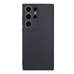 Funda De Gel De Silicona Samsung Galaxy S24 Ultra Negro Con Protector De Cámara 3D