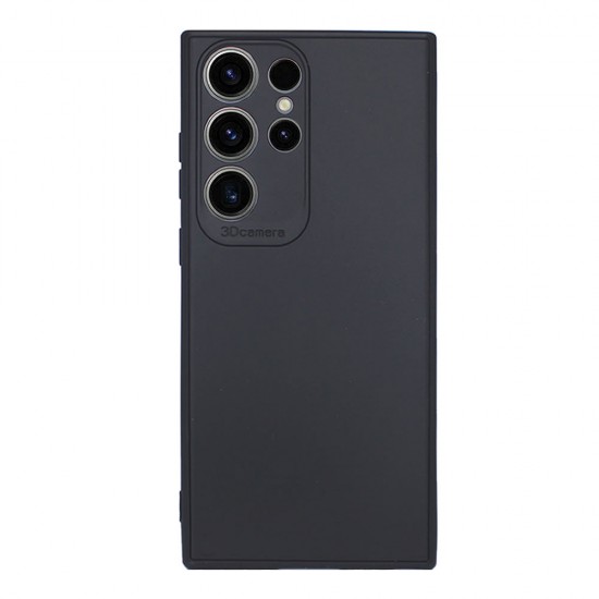 Funda De Gel De Silicona Samsung Galaxy S24 Ultra Negro Con Protector De Cámara 3D Funda De Gel De Silicona Samsung Galaxy S24 Ultra Negro Con Protector De Cámara 3D