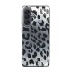 Funda De Silicona TPU Samsung Galaxy A56 Gris Leopardo Metalizada