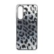 Funda De Silicona TPU Samsung Galaxy A56 Gris Leopardo Metalizada