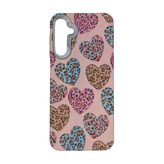 Funda De Silicona TPU Samsung Galaxy A15 Rosa Leopardo