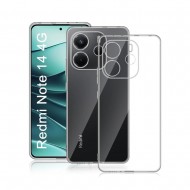 Xiaomi Redmi Note 14 Transparent Silicone Gel Case With Camera Protector