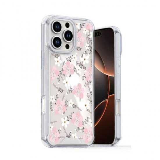 Capa Silicone Dura Anti-Choque Samsung Galaxy A16 Transparente Flor D1 Capa Silicone Dura Anti-Choque Samsung Galaxy A16 Transparente Flor D1