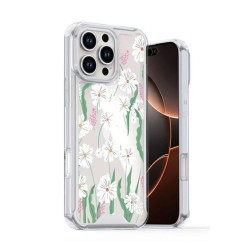 Capa Silicone Anti-Choque Xiaomi Redmi 14c Transparente Flor D4