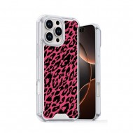 Capa Silicone Dura Anti-Choque Xiaomi Redmi 14c Rosa Leopardo